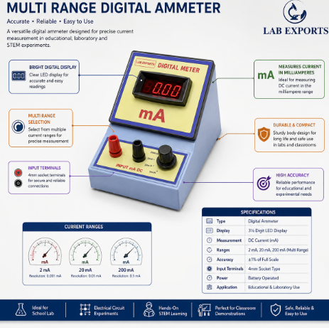 Multi Range Digital Desk Stand Meter